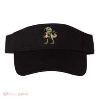 Cool Sarcastic Illustration TRex Dinosaur Playing Guitar Visor thumb 0