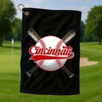 Cincinnati Souvenir I Love Cincinnati Golf Towel thumb 1