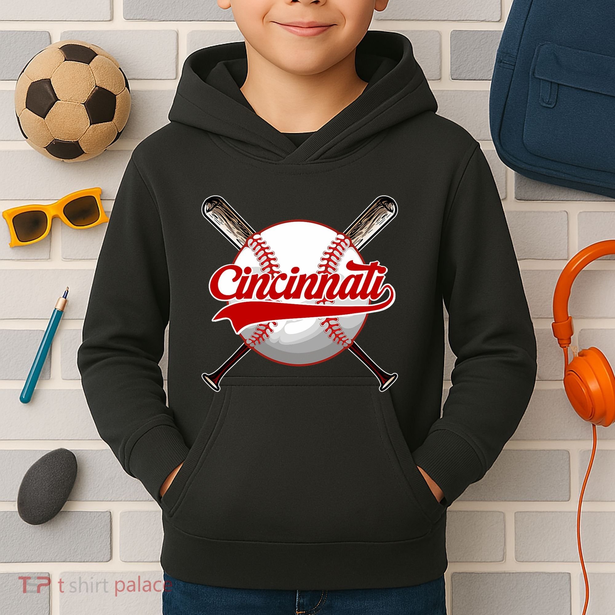 Cincinnati Souvenir I Love Cincinnati Kids Hoodie
