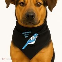 California Scrub Jay USA-Made Doggie Bandana thumb 1