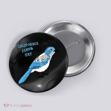 California Scrub Jay Button