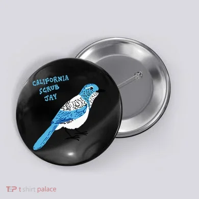 California Scrub Jay Button