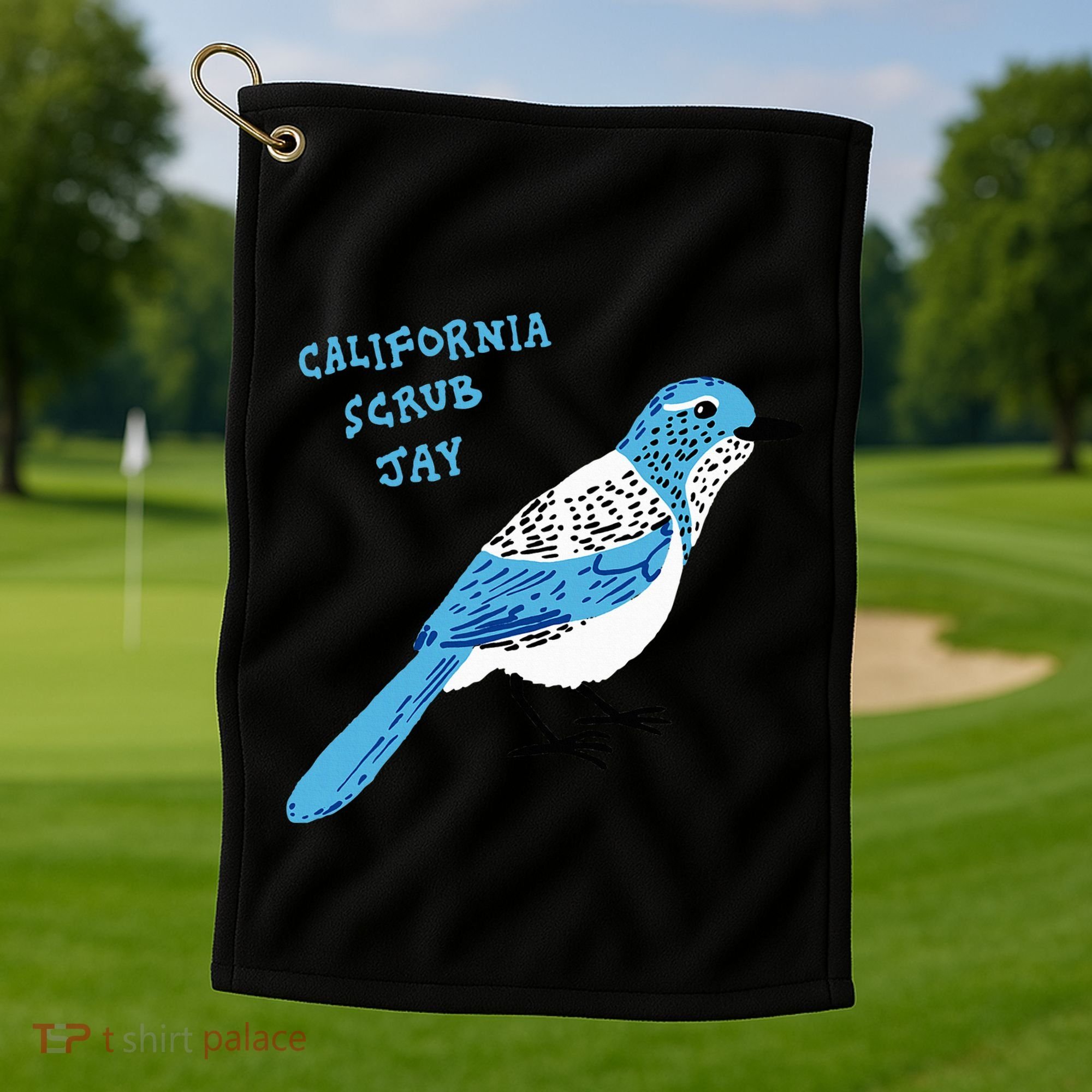 California Scrub Jay Golf Towel
