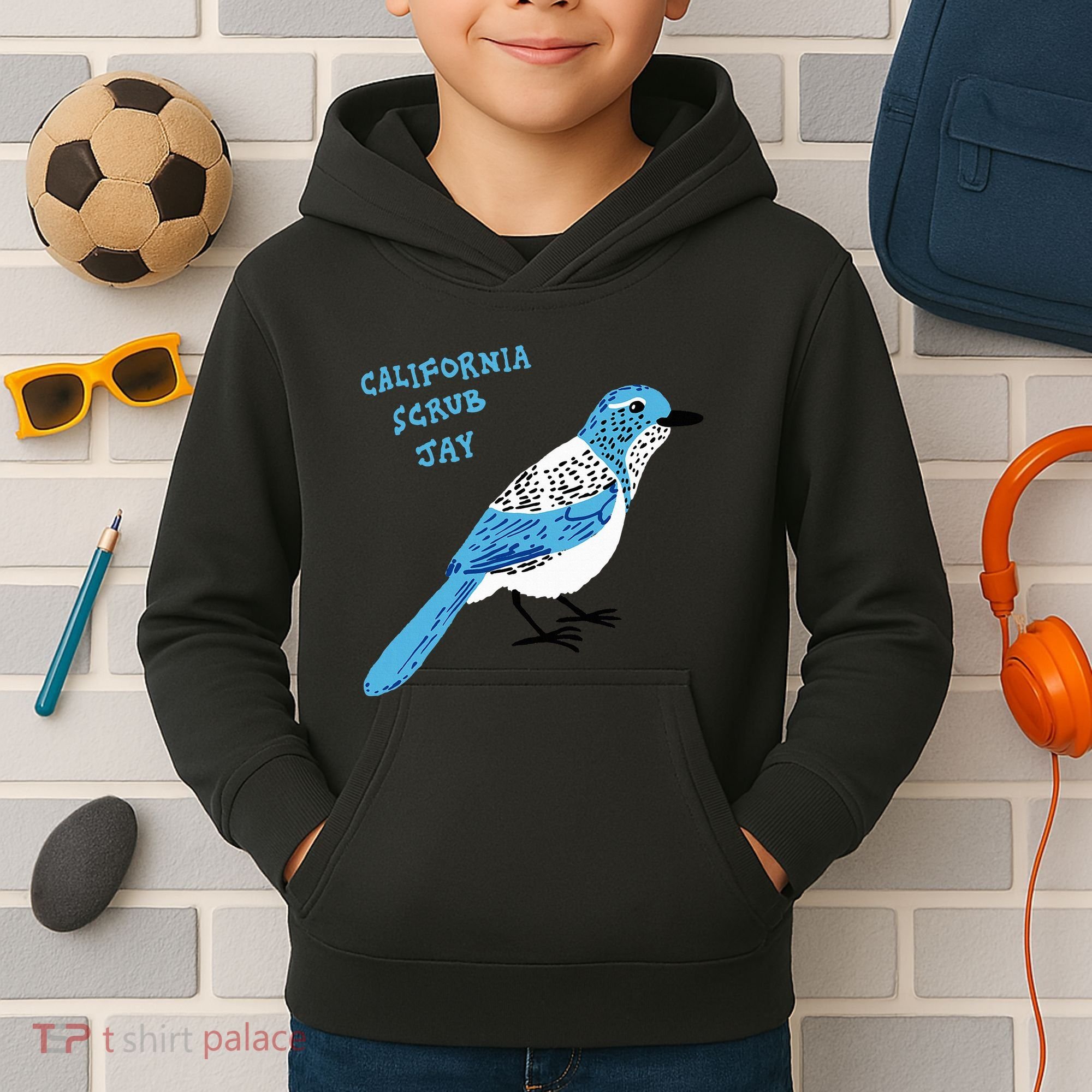 California Scrub Jay Kids Hoodie