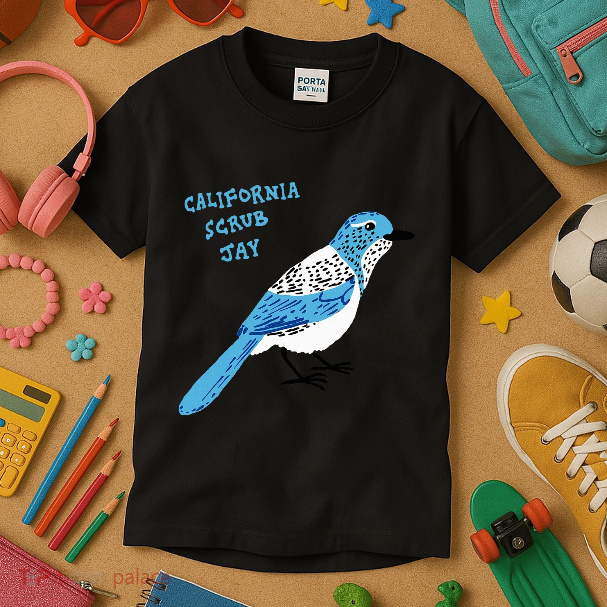 California Scrub Jay Kids T-Shirt