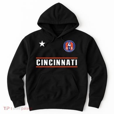 Cincinnati Soccer Jersey 513 Royal Design White Text  Hoodie