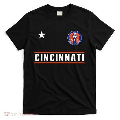 Cincinnati Soccer Jersey 513 Royal Design White Text  T-Shirt