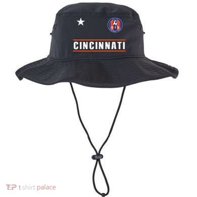 Cincinnati Soccer Jersey 513 Royal Design White Text  Bucket Hat