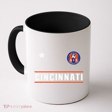 Cincinnati Soccer Jersey 513 Royal Design White Text  Coffee Mug