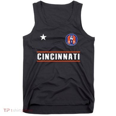 Cincinnati Soccer Jersey 513 Royal Design White Text  Tank Top