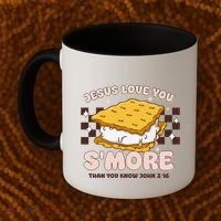 Camping Smore Jesus Loves You John Bible Verse Christian Coffee Mug thumb 2