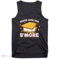 Camping Smore Jesus Loves You John Bible Verse Christian Tank Top thumb 0