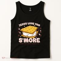 Camping Smore Jesus Loves You John Bible Verse Christian Tank Top thumb 2
