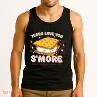 Camping Smore Jesus Loves You John Bible Verse Christian Tank Top thumb 3