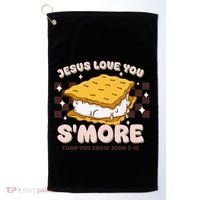 Camping Smore Jesus Loves You John Bible Verse Christian Golf Towel thumb 0