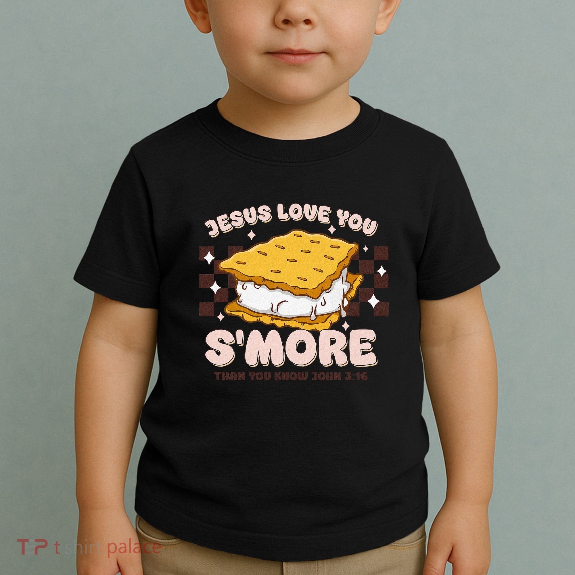 Camping Smore Jesus Loves You John Bible Verse Christian Toddler T-Shirt