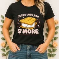 Camping Smore Jesus Loves You John Bible Verse Christian Women's T-Shirt thumb 2