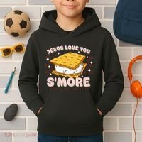 Camping Smore Jesus Loves You John Bible Verse Christian Kids Hoodie thumb 2