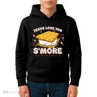 Camping Smore Jesus Loves You John Bible Verse Christian Kids Hoodie thumb 4