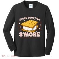 Camping Smore Jesus Loves You John Bible Verse Christian Kids Long Sleeve Shirt thumb 0