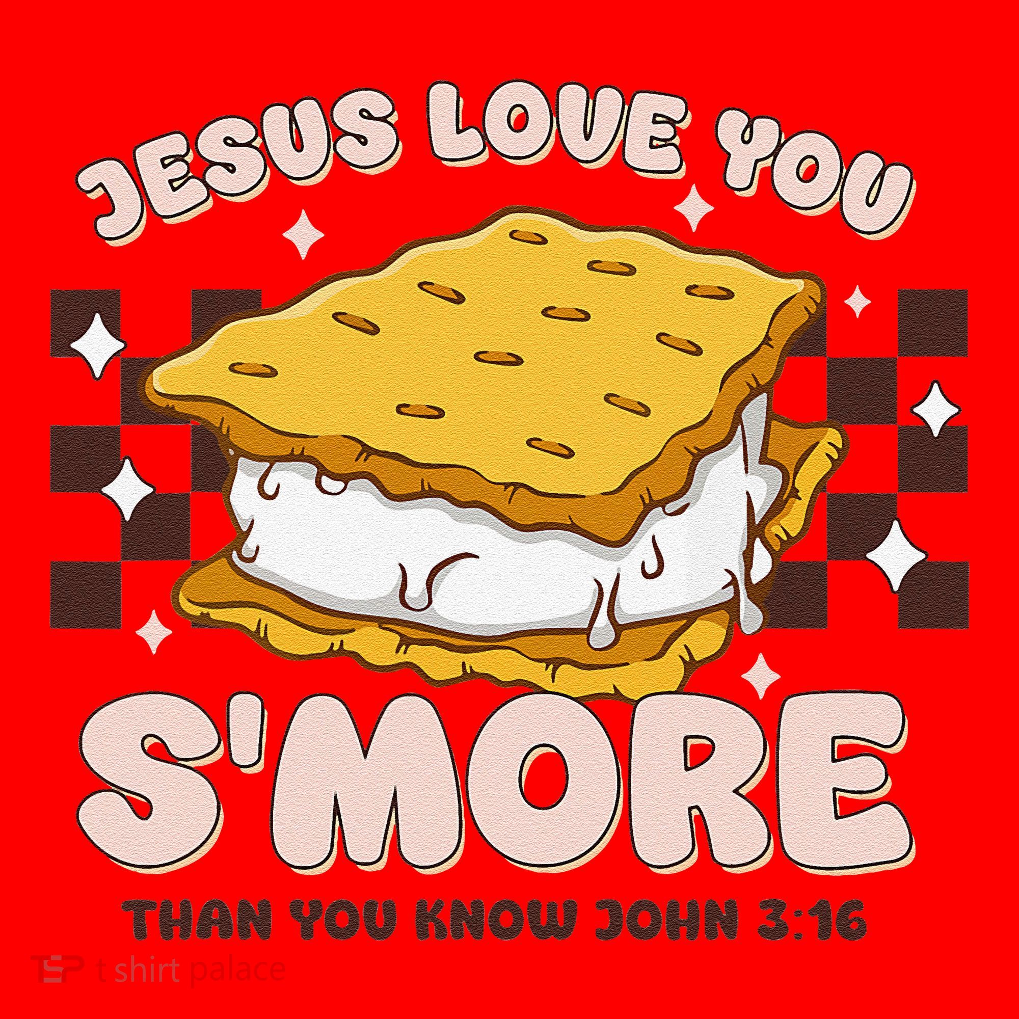 Camping Smore Jesus Loves You John Bible Verse Christian Santa Hat