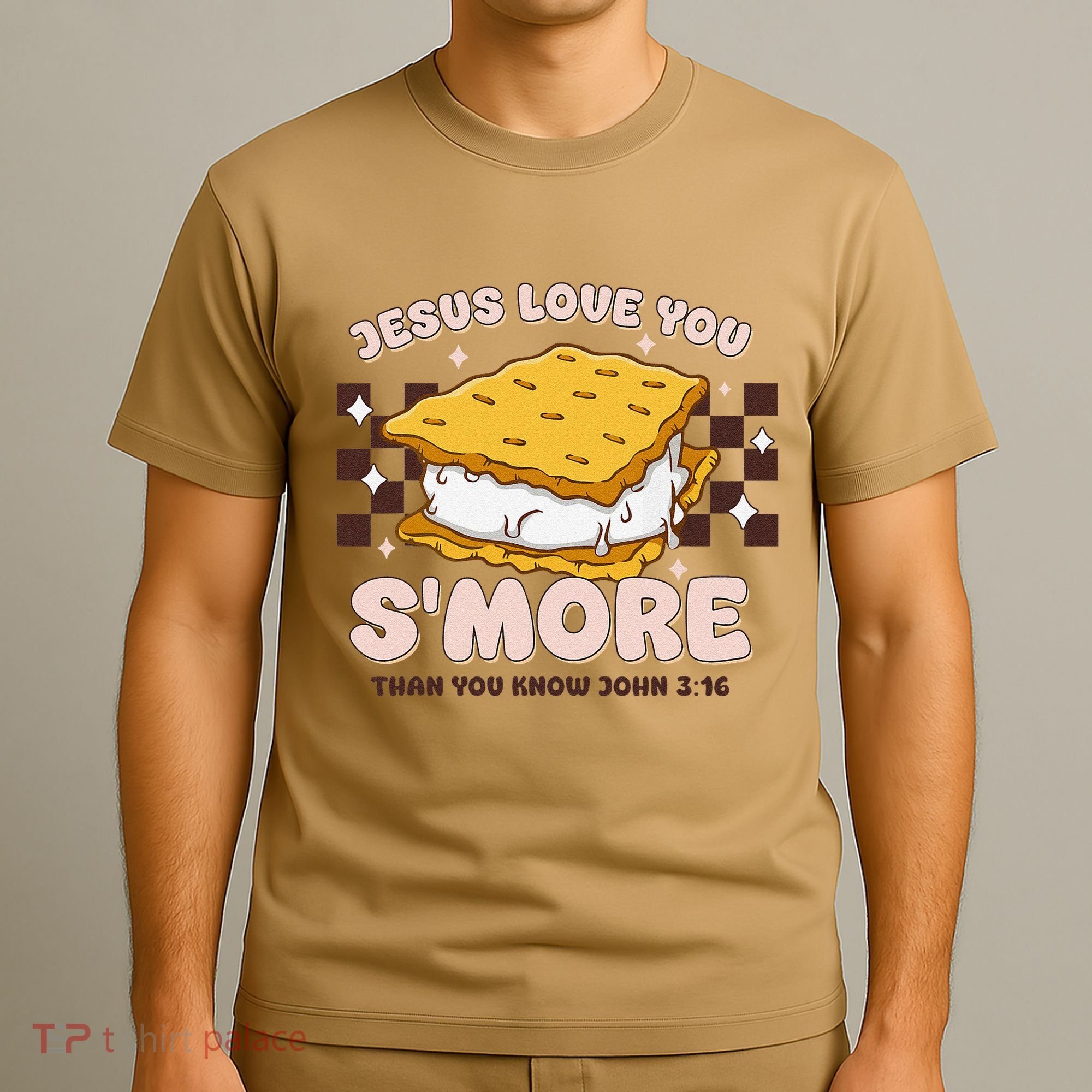Camping Smore Jesus Loves You John Bible Verse Christian T-Shirt