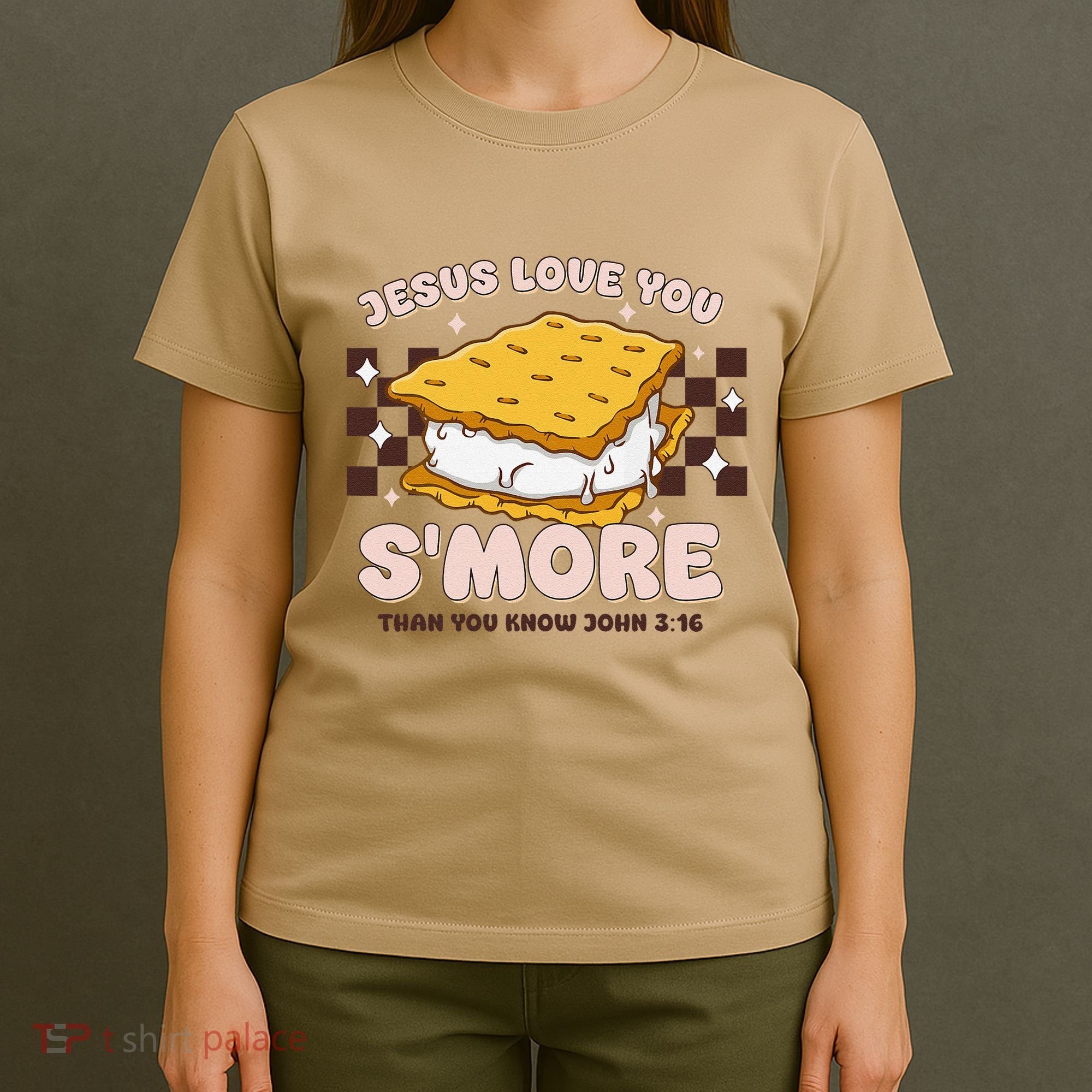 Camping Smore Jesus Loves You John Bible Verse Christian T-Shirt