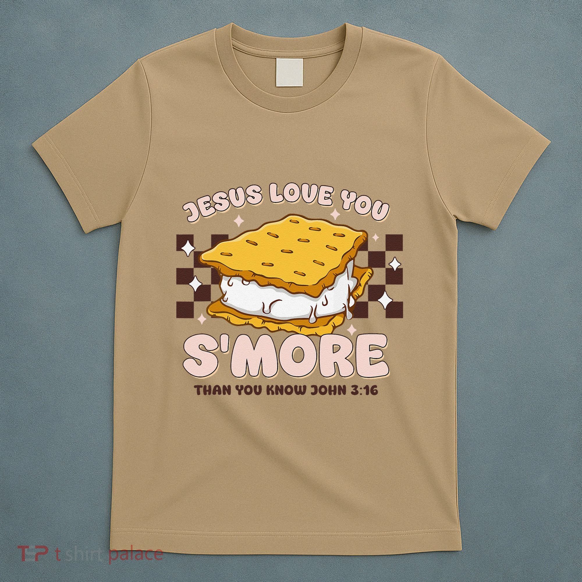 Camping Smore Jesus Loves You John Bible Verse Christian T-Shirt