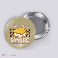 Camping Smore Jesus Loves You John Bible Verse Christian Button thumb 0