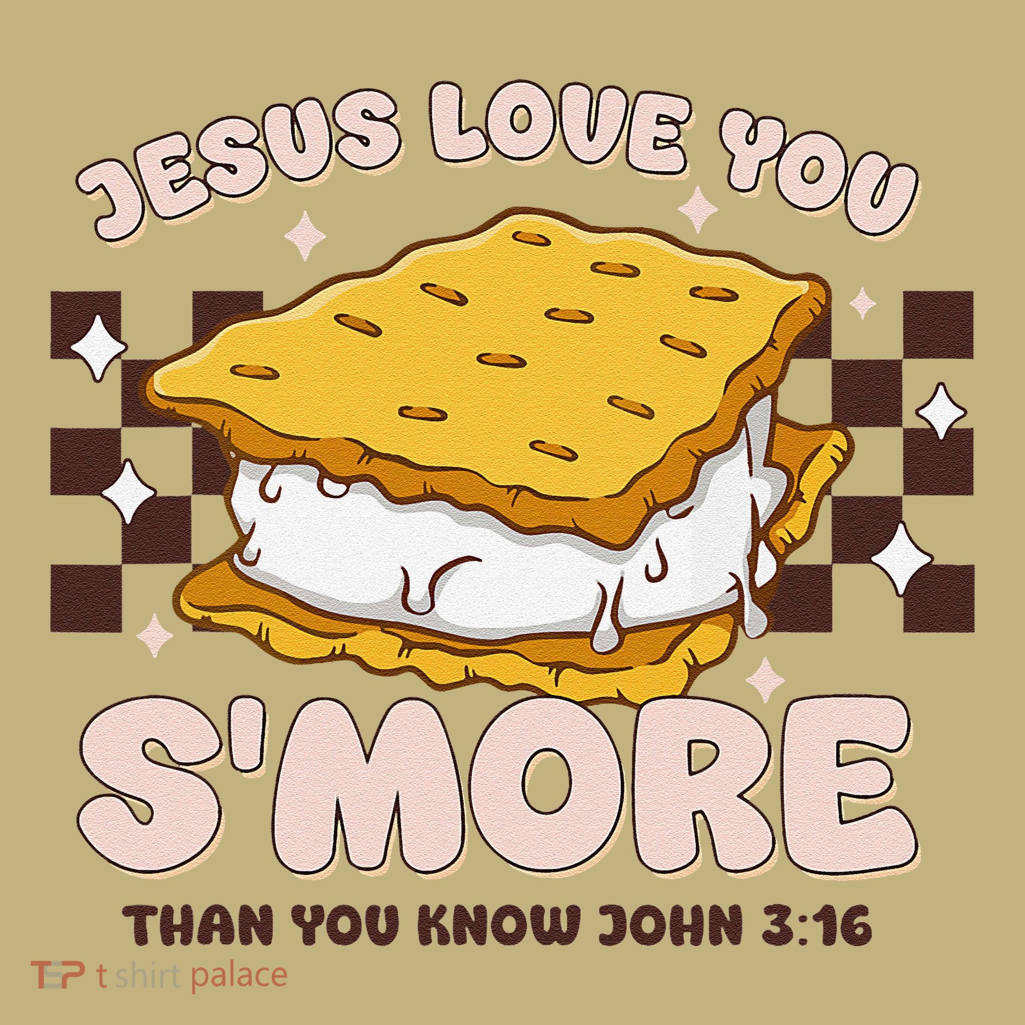 Camping Smore Jesus Loves You John Bible Verse Christian Mousepad