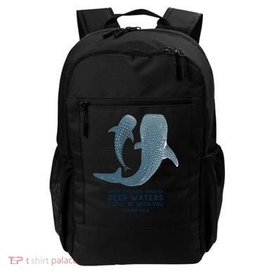 Christian Scripture Jesus Ocean Isaiah Vintage Whale Shark Gift Backpack