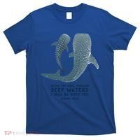 Christian Scripture Jesus Ocean Isaiah Vintage Whale Shark Gift T-Shirt thumb 0