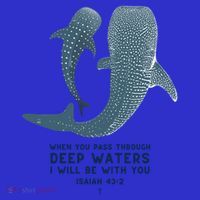 Christian Scripture Jesus Ocean Isaiah Vintage Whale Shark Gift T-Shirt thumb 7