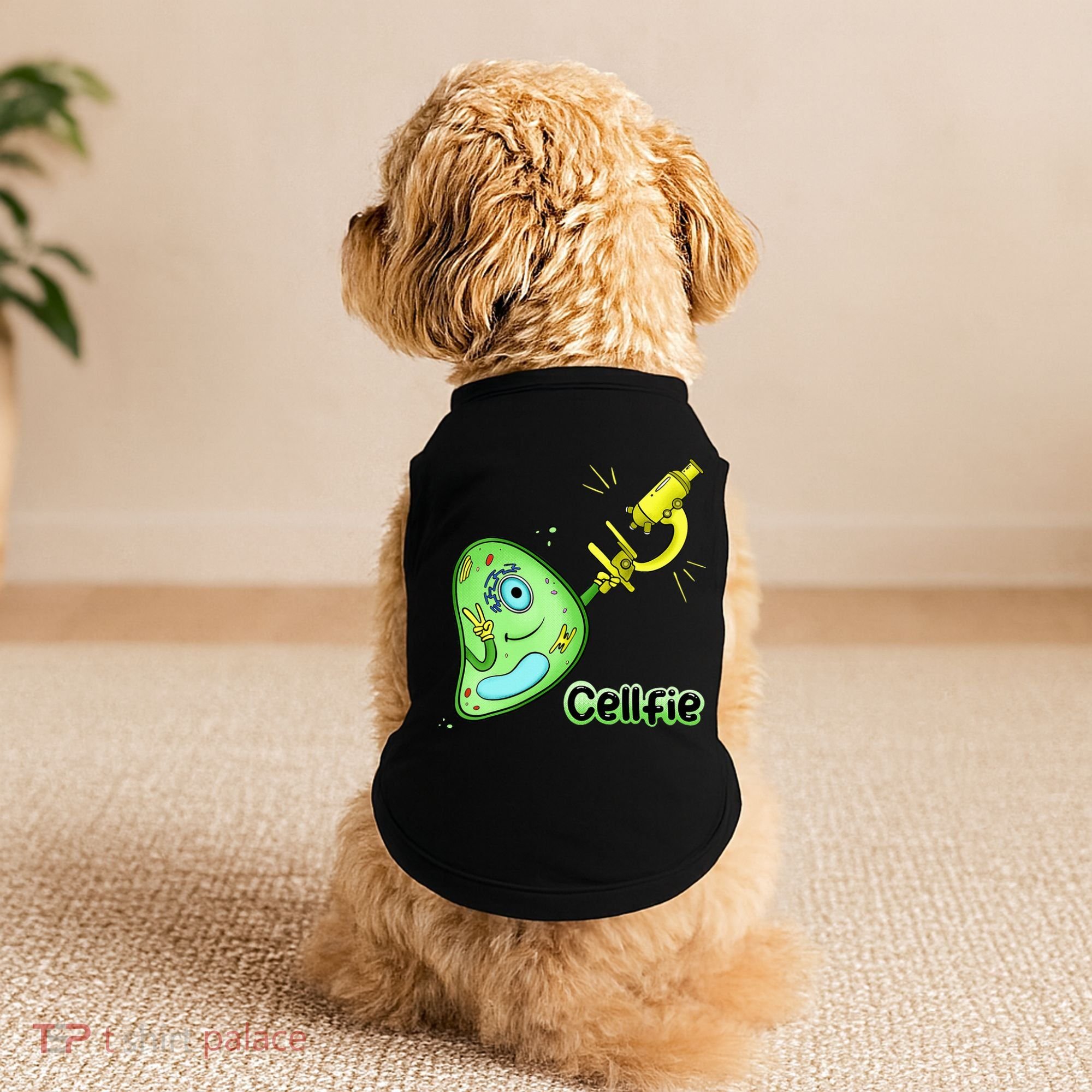Cellfie Science Joke Biology Cell & Microscope Selfie Pun Doggie Tank