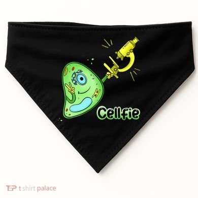 Cellfie Science Joke Biology Cell & Microscope Selfie Pun USA-Made Doggie Bandana