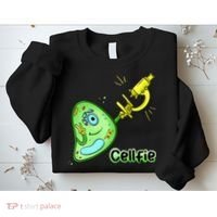 Cellfie Science Joke Biology Cell & Microscope Selfie Pun Sweatshirt thumb 2