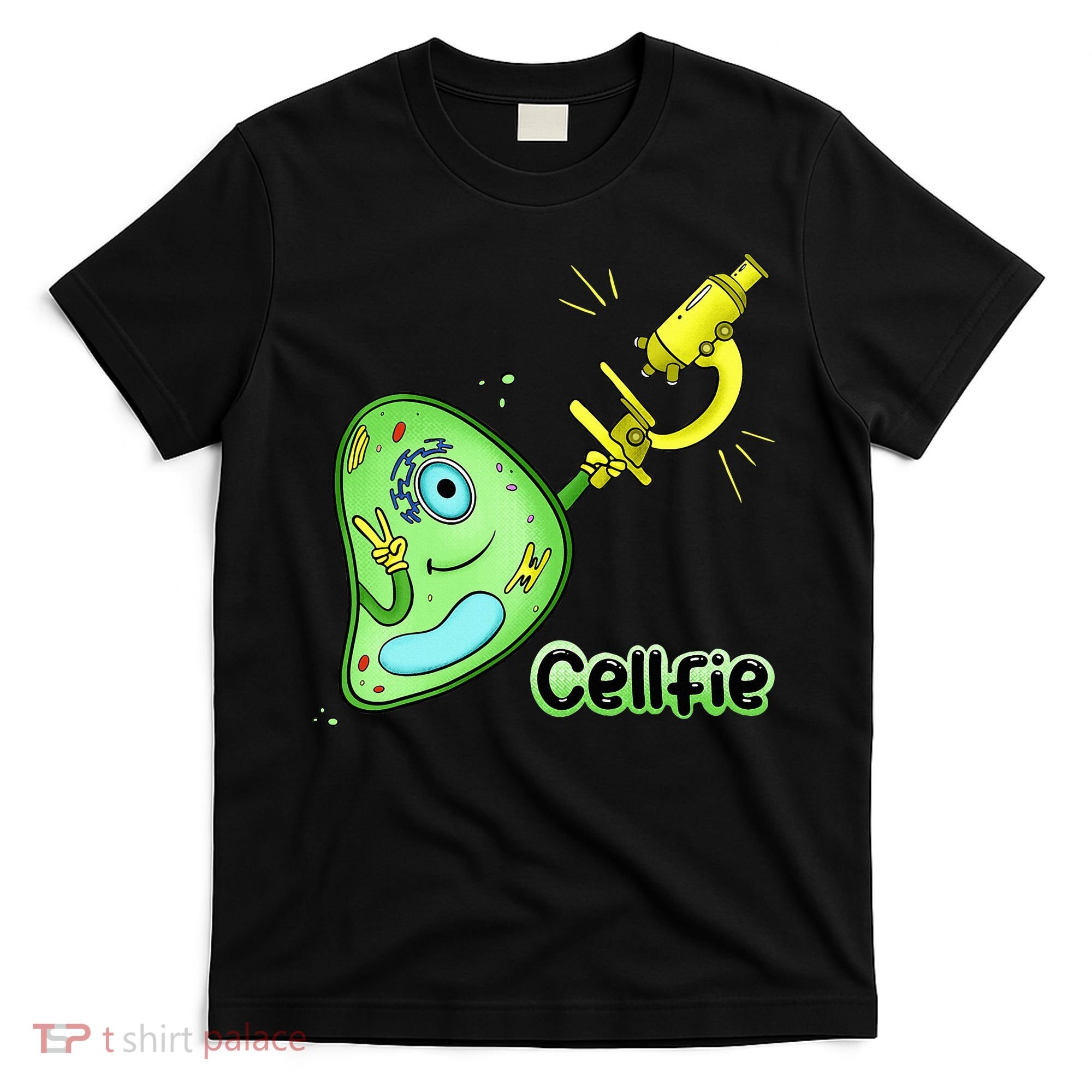 Cellfie Science Joke Biology Cell & Microscope Selfie Pun T-Shirt