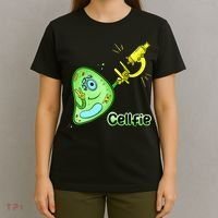 Cellfie Science Joke Biology Cell & Microscope Selfie Pun T-Shirt thumb 4