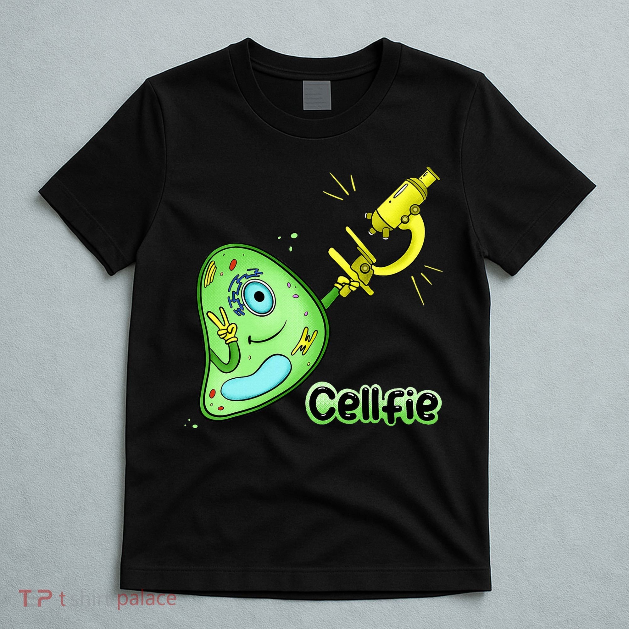 Cellfie Science Joke Biology Cell & Microscope Selfie Pun T-Shirt
