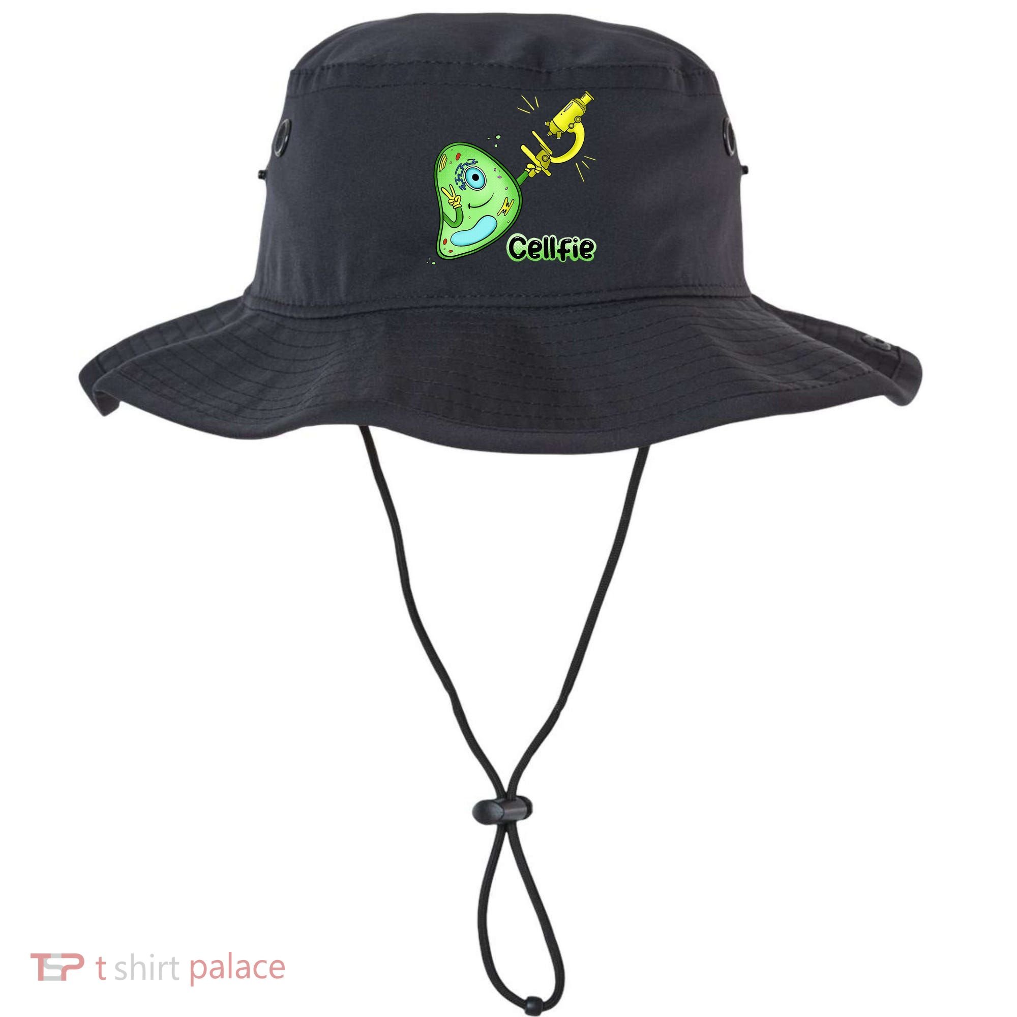 Cellfie Science Joke Biology Cell & Microscope Selfie Pun Bucket Hat