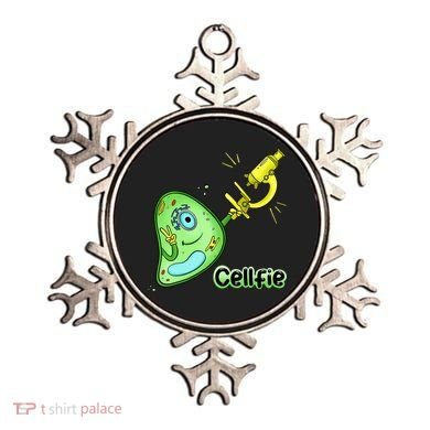 Cellfie Science Joke Biology Cell & Microscope Selfie Pun Ornament
