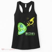 Cellfie Science Joke Biology Cell & Microscope Selfie Pun Women's Tank Top thumb 0