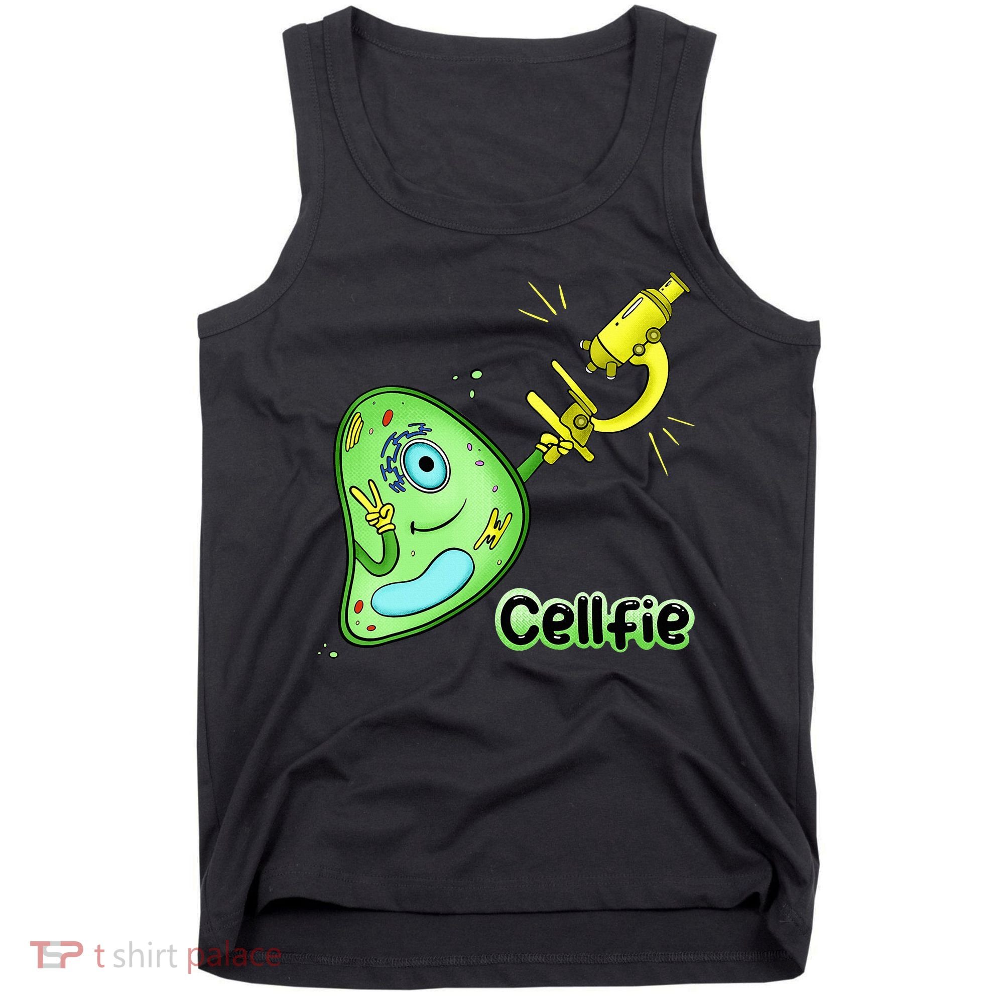Cellfie Science Joke Biology Cell & Microscope Selfie Pun Tank Top