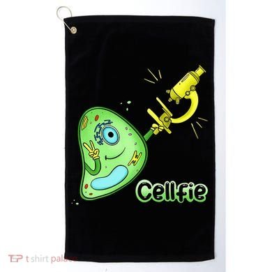 Cellfie Science Joke Biology Cell & Microscope Selfie Pun Golf Towel