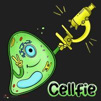 Cellfie Science Joke Biology Cell & Microscope Selfie Pun Golf Towel thumb 3