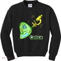 Cellfie Science Joke Biology Cell & Microscope Selfie Pun Kids Sweatshirt thumb 0