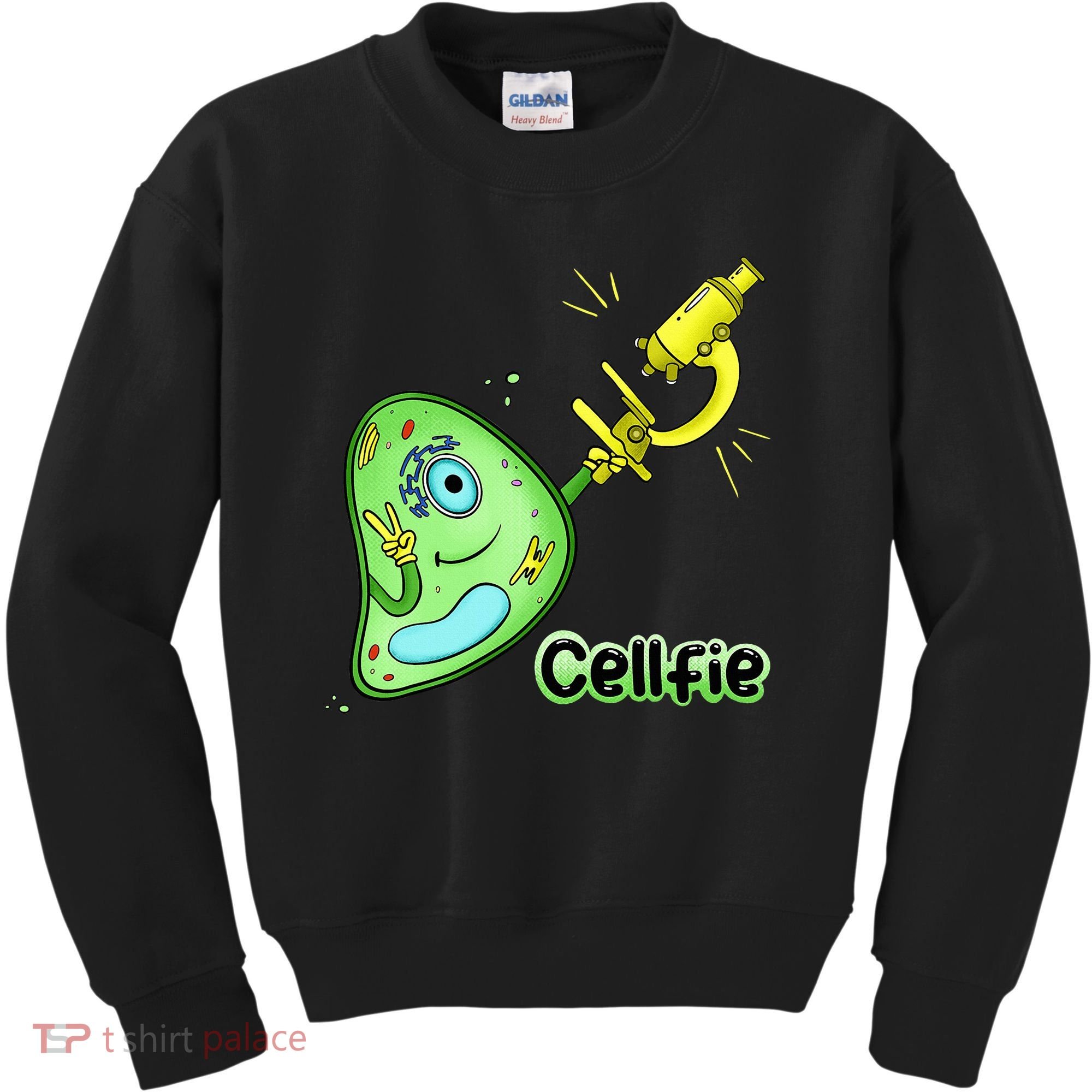 Cellfie Science Joke Biology Cell & Microscope Selfie Pun Kids Sweatshirt
