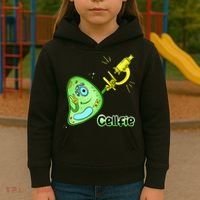 Cellfie Science Joke Biology Cell & Microscope Selfie Pun Kids Hoodie thumb 3
