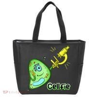 Cellfie Science Joke Biology Cell & Microscope Selfie Pun Tote Bag thumb 0