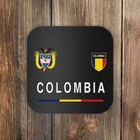 Colombia Sportsoccer Jersey Flag Football Coaster thumb 0